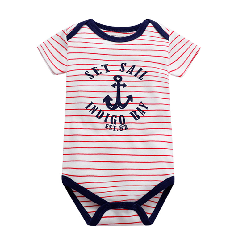 Wholesale foreign trade baby climbing clothes ha-clothes jumpsuit baby triangle short sleeve bag fart clothes summer baby clothes