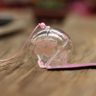 Scenic Area Opening Hanging Glass Small Cherry Blossom Wind Bell Creative Gift Pendant Home Accessories Spring Festival Wind Bell