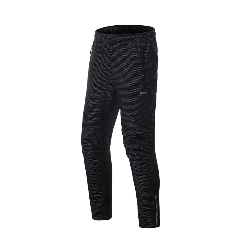 Autumn and winter three-layer composite fleece cycling clothing top windproof warm bicycle pants 20A split