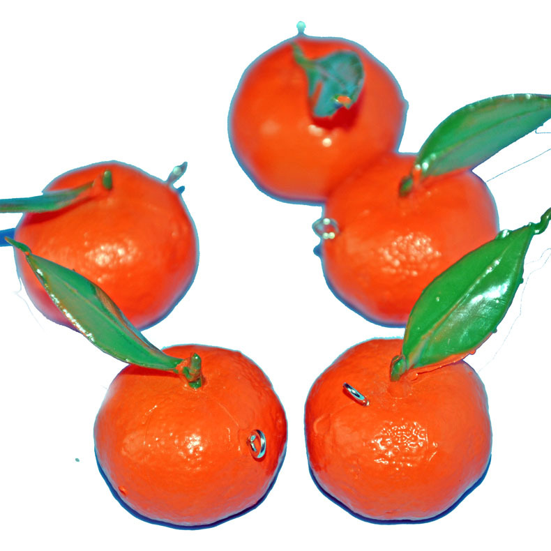Creative personality foreign trade simulation fruit and vegetable model orange model keychain pendant gift 2 yuan store goods
