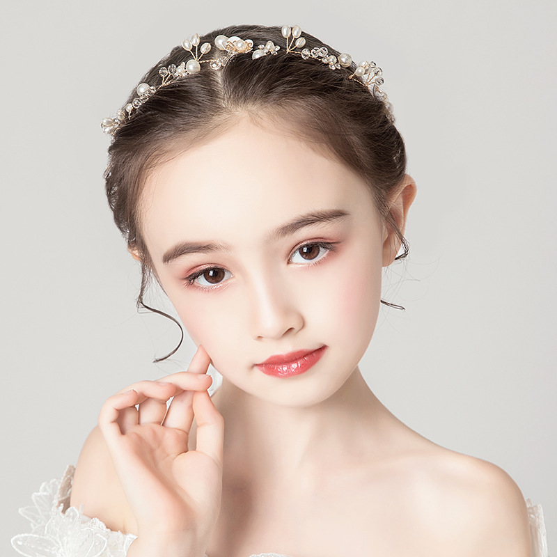 Children's Headwear Headdress Flower Wreath Set Girls' Hair Accessories Princess Headband Girls' Hair Band Flower Girl Performance Accessories