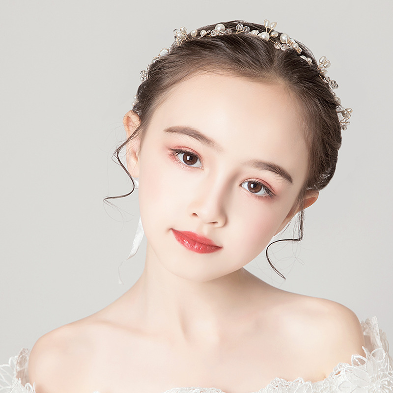 Children's Headwear Headdress Flower Wreath Set Girls' Hair Accessories Princess Headband Girls' Hair Band Flower Girl Performance Accessories