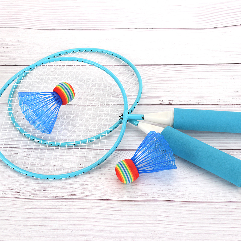 Children's Racket Toy Outdoor Sports Leisure Toy Send 2 Ball Feather Tennis Racket Badminton Indoor and Outdoor Parent-Child