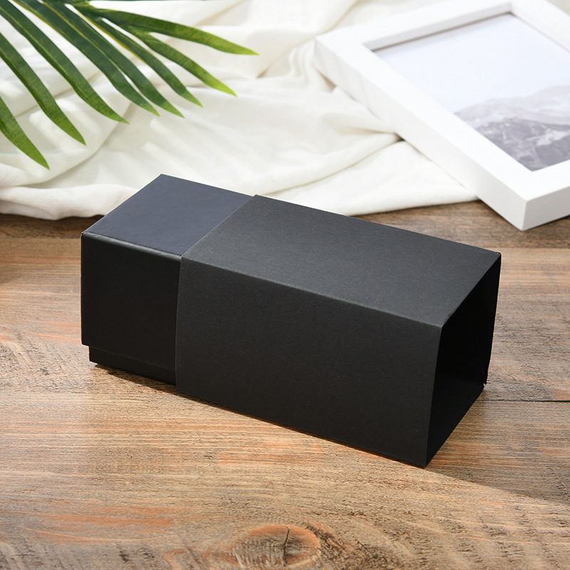 Atmospheric simple black watch box bracelet lipstick jewelry box printable LOGO watch box wholesale