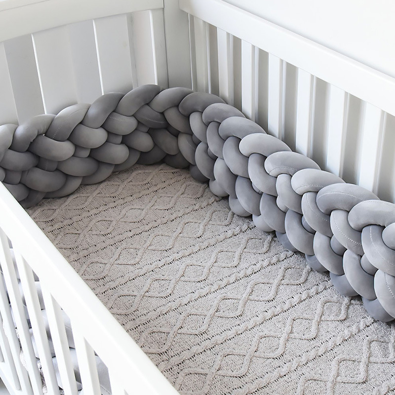 Ins New Six-strand Braided Bed Woven Long Knot Ball Kont Ball Children's Anti-collision Cushion Pillow