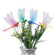 Cross-border 12CM Simulation Dragonfly Magnetic Refrigerator Sticker Pin Curtain Decoration Creative Home Simulation Dragonfly Insert Rod