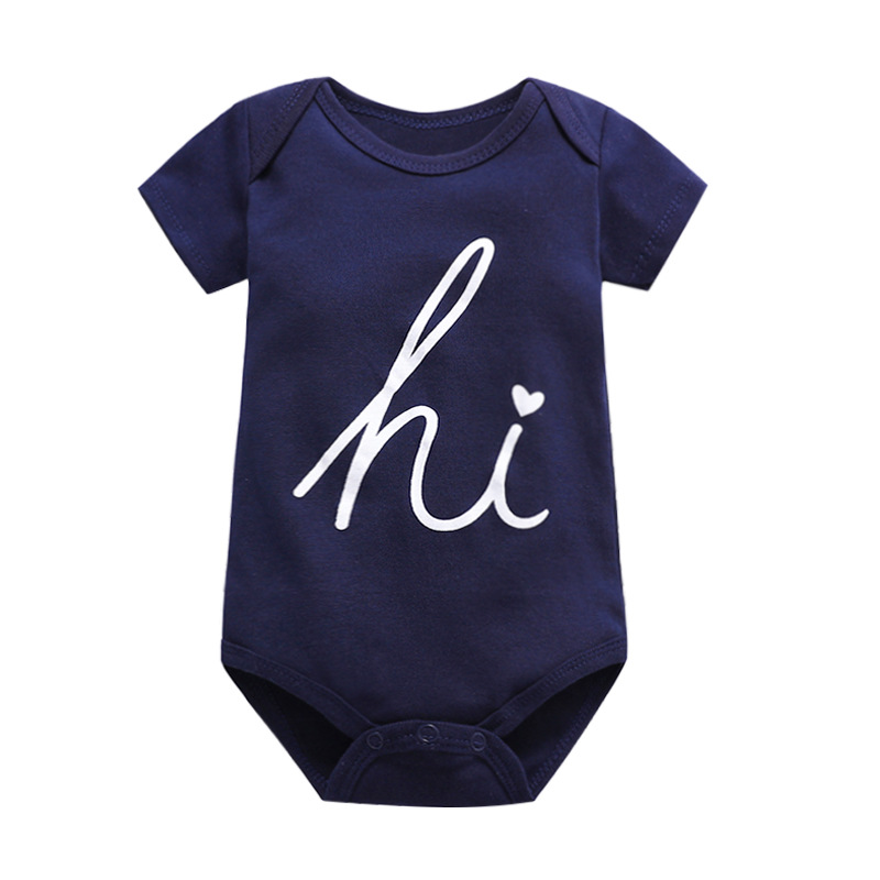 Wholesale foreign trade baby climbing clothes ha-clothes jumpsuit baby triangle short sleeve bag fart clothes summer baby clothes