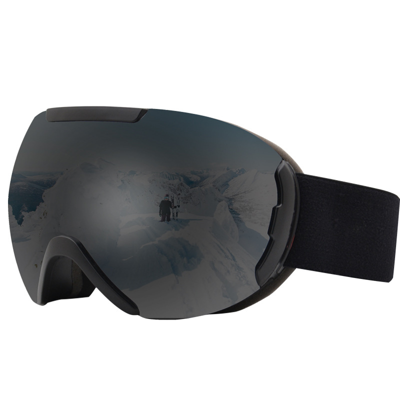 Ski goggles Large spherical double layer anti-fog outdoor goggles snowproof goggles for men and women mountaineering goggles_voghion.com