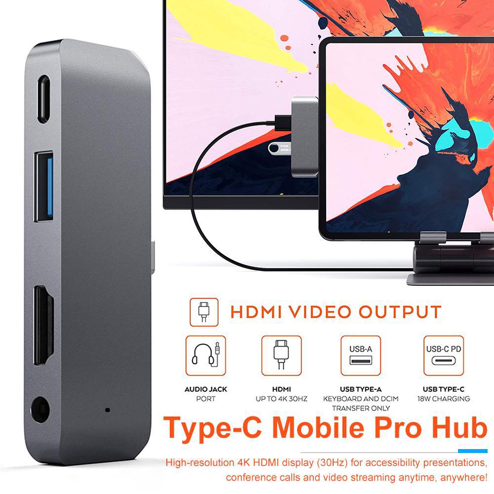 type-c hub switch game machine mobile phone computer HD usbc for ipad four-in-one docking station