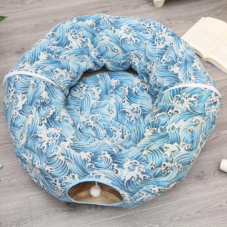 Cat Nest Cat Tunnel Toy Foldable Cat Channel Rolling Litter Cat Nest Cat Bed Pet Toy Pet Nest