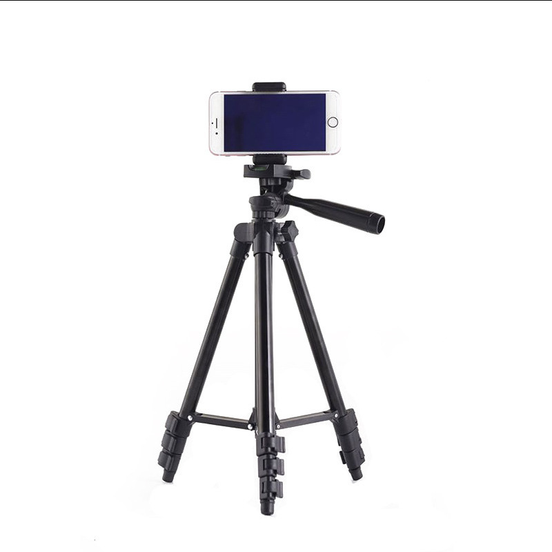 Factory spot live broadcast bracket aluminum alloy tripod with mobile phone clip digital SLR camera telescopic bracket