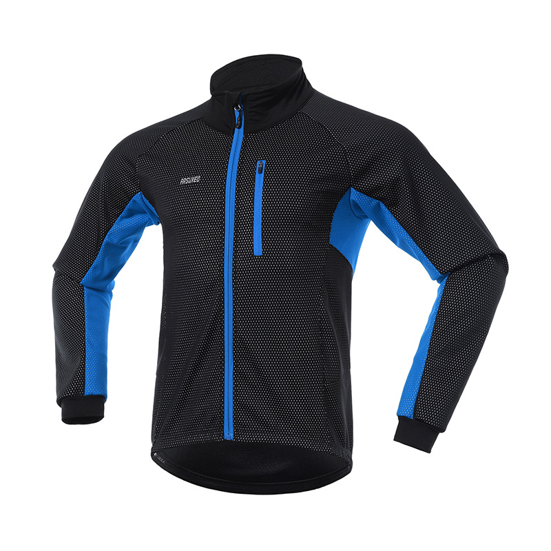 Autumn and winter three-layer composite fleece cycling clothing top windproof warm bicycle pants 20A split