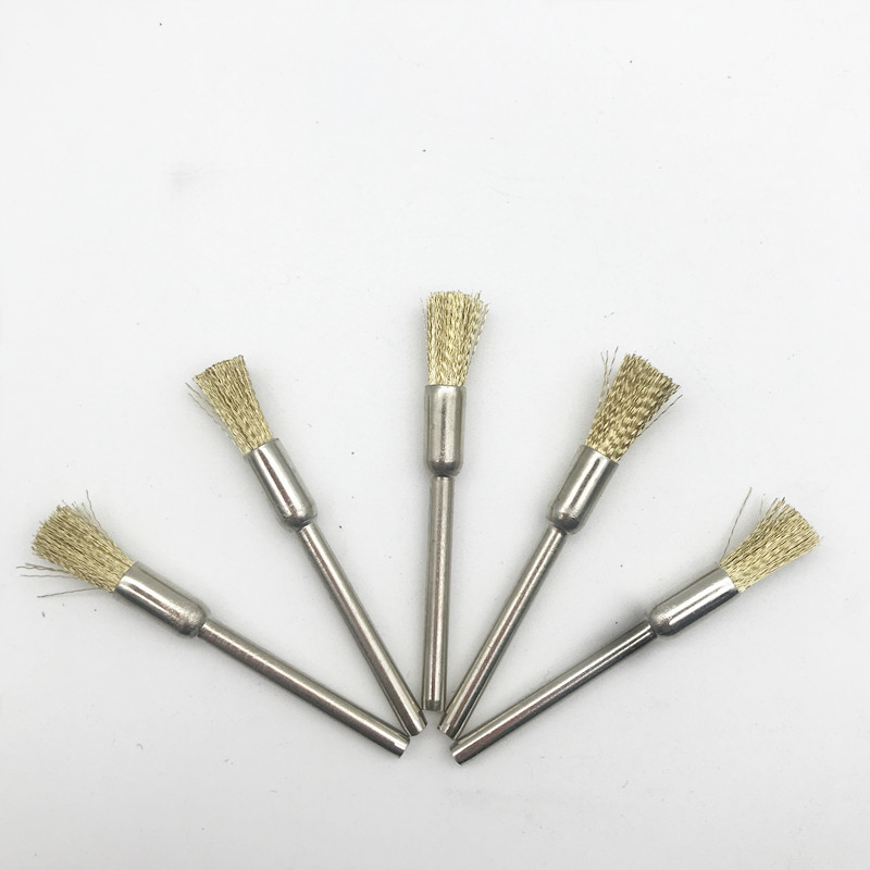 2.35/3.0 Rod Steel Wire Copper Wire Horsehair Wool Turner Mini Grinding Head Mini Brush T-shaped Bowl-shaped Small Brush