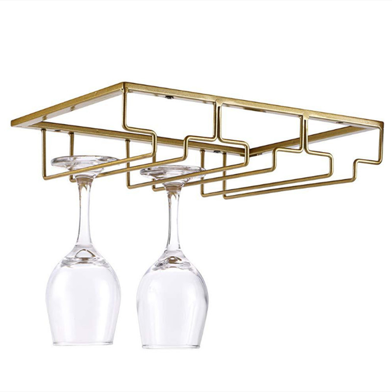 Red Wine Glass Rack Hanging Household Wine Cabinet Ornaments Goblet Rack European Style Wine Glass Rack Wrought Iron Inverted Wine Glass Rack