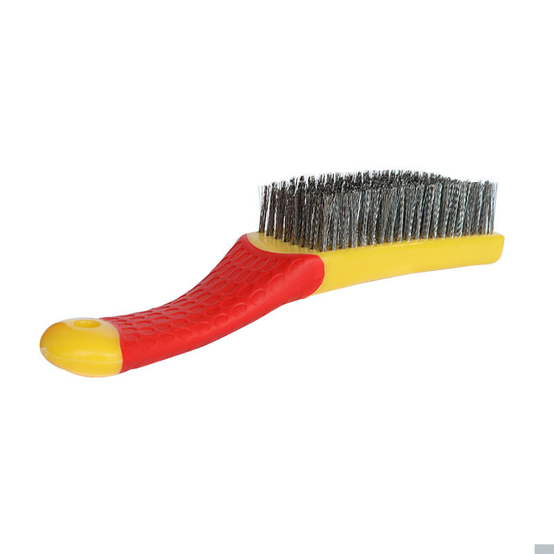 Silicone handle stainless steel wire Wenwan brush steel wire color handle Wenwan brush tool brush one-piece delivery