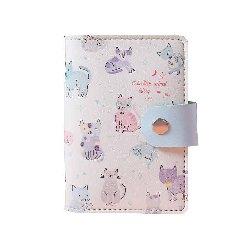 Cartoon card holder women's wholesale Korean-style large-capacity multi-card PU leather coin purse card holder anti-degaussing buckle card holder