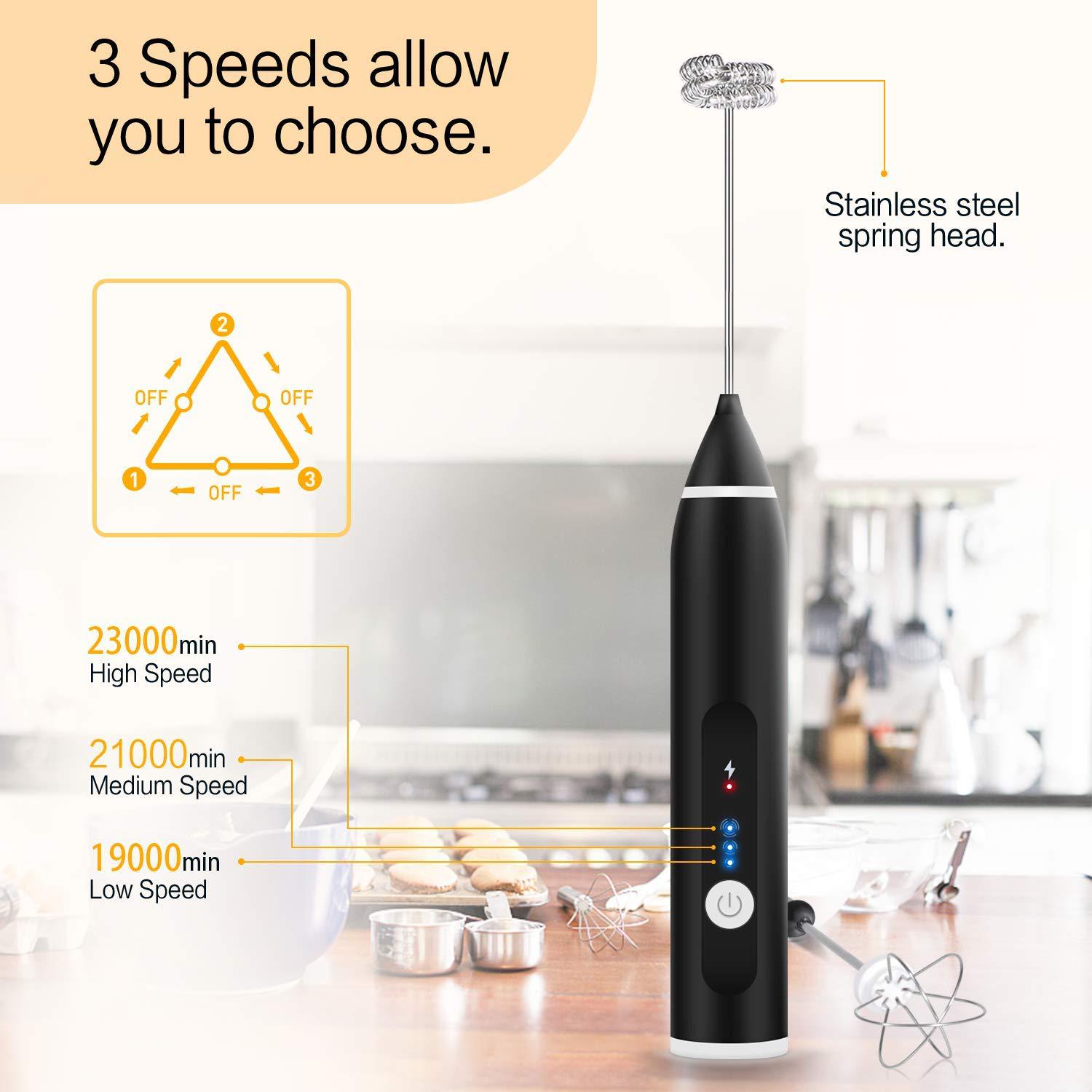Rechargeable electric whisk mixer automatic whisk cream whisk three speed adjustable