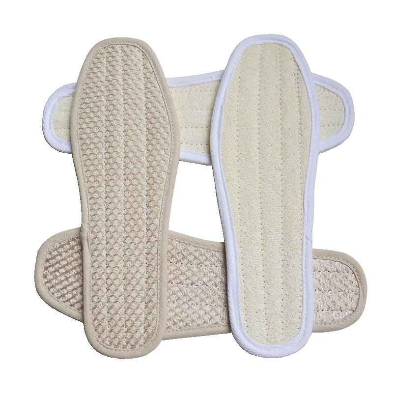 Ahui factory loofah insole breathable sports insole loofah flesh insole wholesale step excrement feeling insole military training