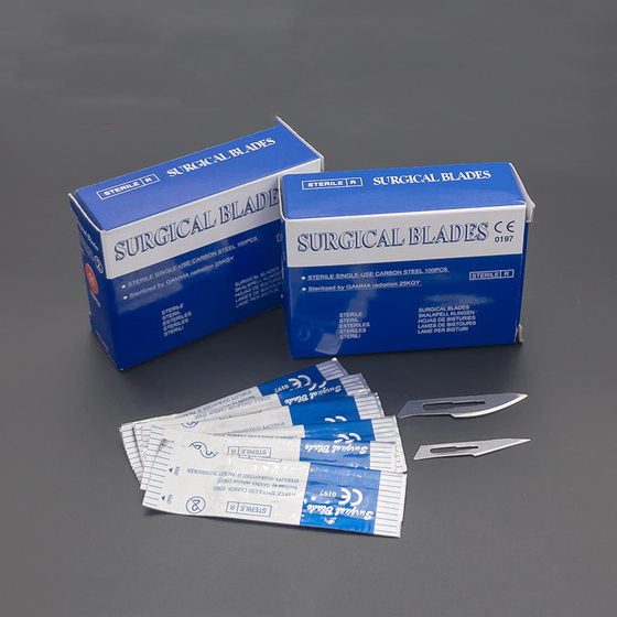 Disposable Sterilized Surgical Blade Carbon Steel English Carbon Steel Double Eyelid Carving Blade Non-domestic Hospital Use