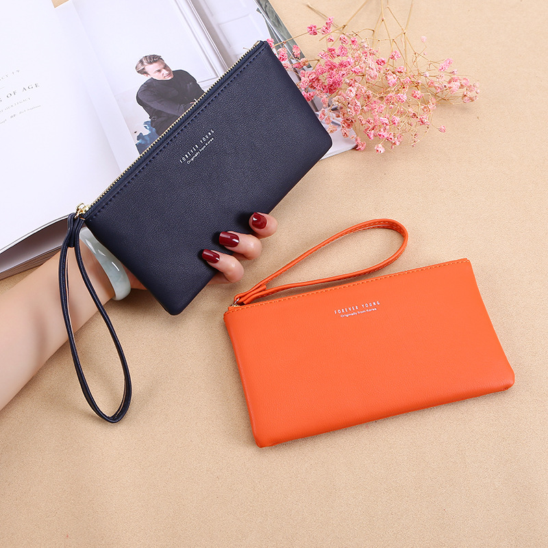 2020 Korean Style Zipper Clutch Coin Purse Wallet New Style Women's Long Wallet Large Capacity Women's Wallet