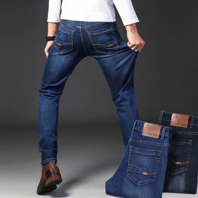 A generation of hair stretch jeans men's straight loose large size business casual pants young men's pants wholesale