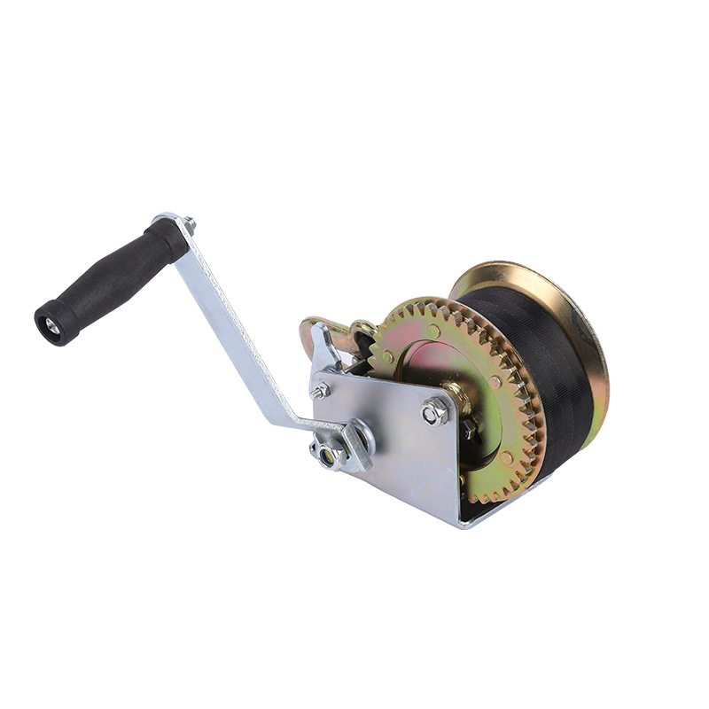 Source factory wholesale seat belt cloth bag hand winch webbing manual winch marine household crane crane