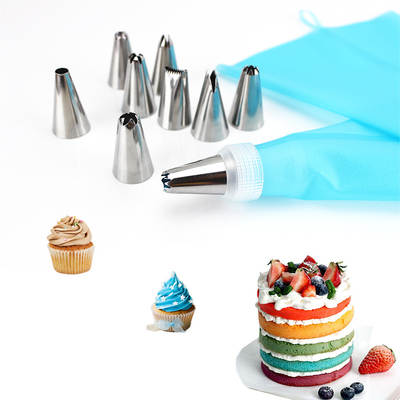 Spot cream cake piping nozzle set 8-piece set 16-piece set 26-piece set small piping nozzle 12 inch piping bag