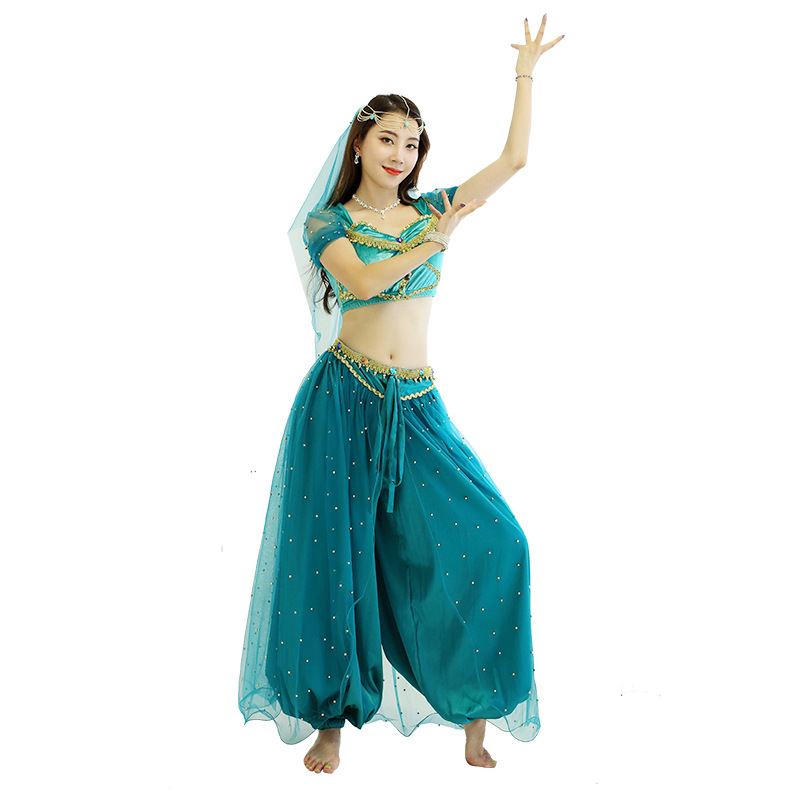 Anime costume Latin cosplay Princess Jasmine suit Halloween cos costume adult female belly dance performance costume
