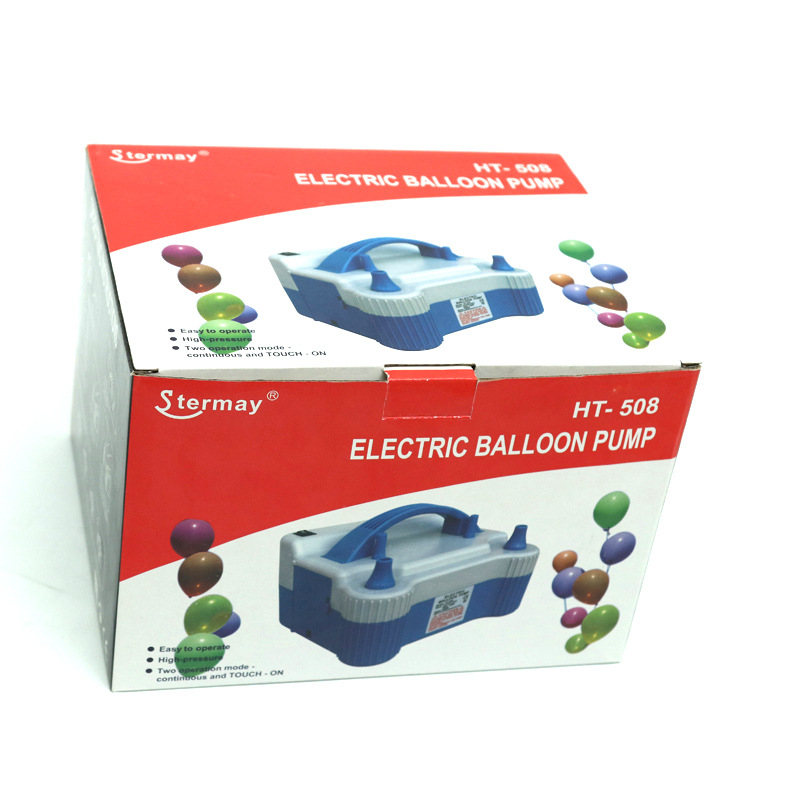 Factory Direct Electric Tire Inflator Dual Hole Electric Air Pump Balloon Inflator Pump HT-508 Tire Inflator Electric Pump