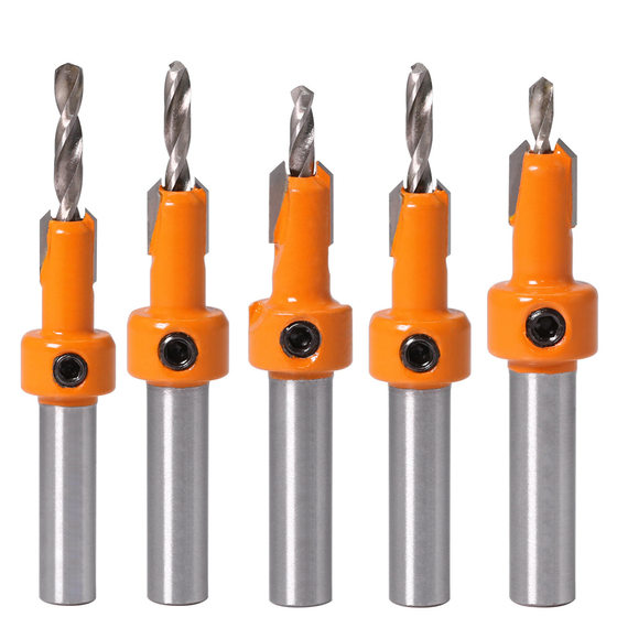 Woodworking countersunk hole drill taper hole drill alloy head screw step drill wood self-tapping screw installation step drill