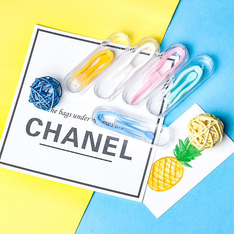 Factory in stock wholesale contact lens box eye contact lens box companion box portable clip suction stick suit