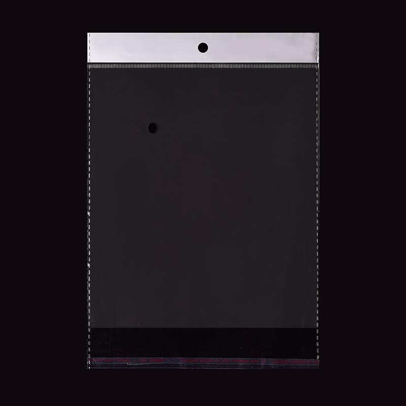 Opp bag aircraft hole round hole pearl film card head bag hanging hole bag transparent plastic bag self-adhesive bag printing logo