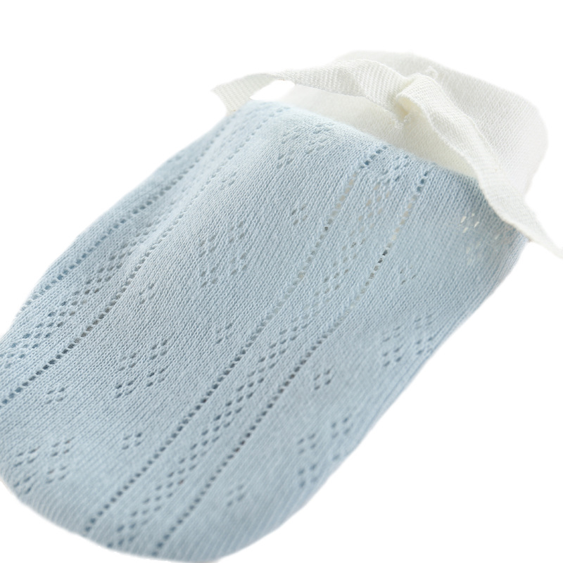 Autumn and Winter Baby Anti-scratch Gloves Thread Material Warm Breathable Gloves Drawstring Design Cotton Soft Small Gloves
