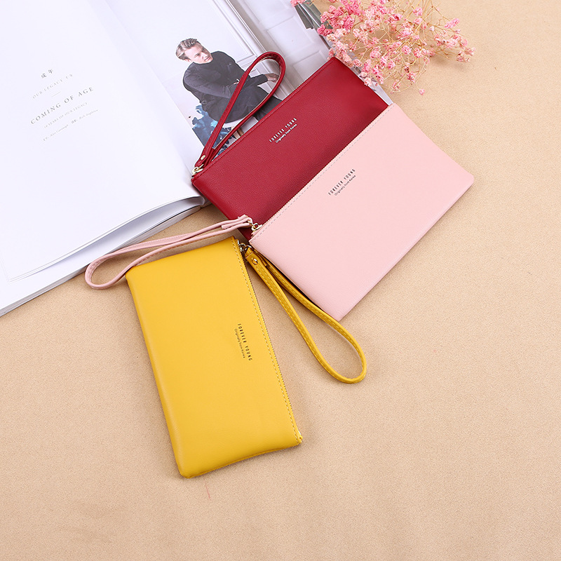 2020 Korean Style Zipper Clutch Coin Purse Wallet New Style Women's Long Wallet Large Capacity Women's Wallet