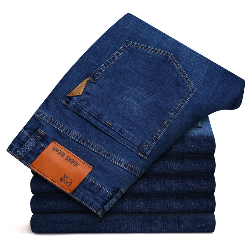 A generation of hair stretch jeans men's straight loose large size business casual pants young men's pants wholesale