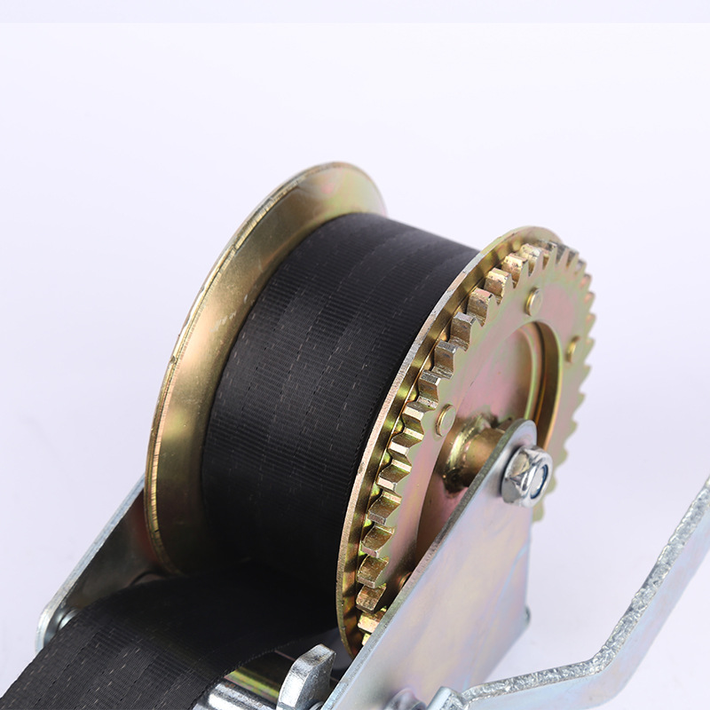 Source factory wholesale seat belt cloth bag hand winch webbing manual winch marine household crane crane