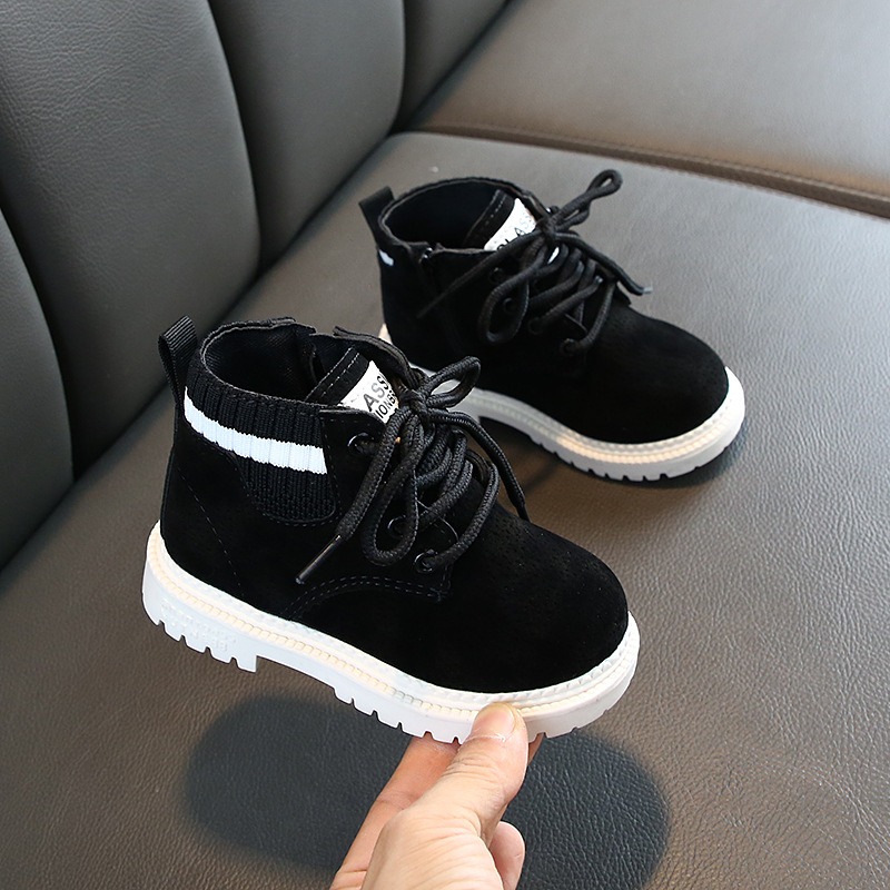 Boys' Boots Children's Martin Boots Cotton Shoes Snow Boots Korean Fashion Children's Leather Boots Girls' Shoes_voghion.com