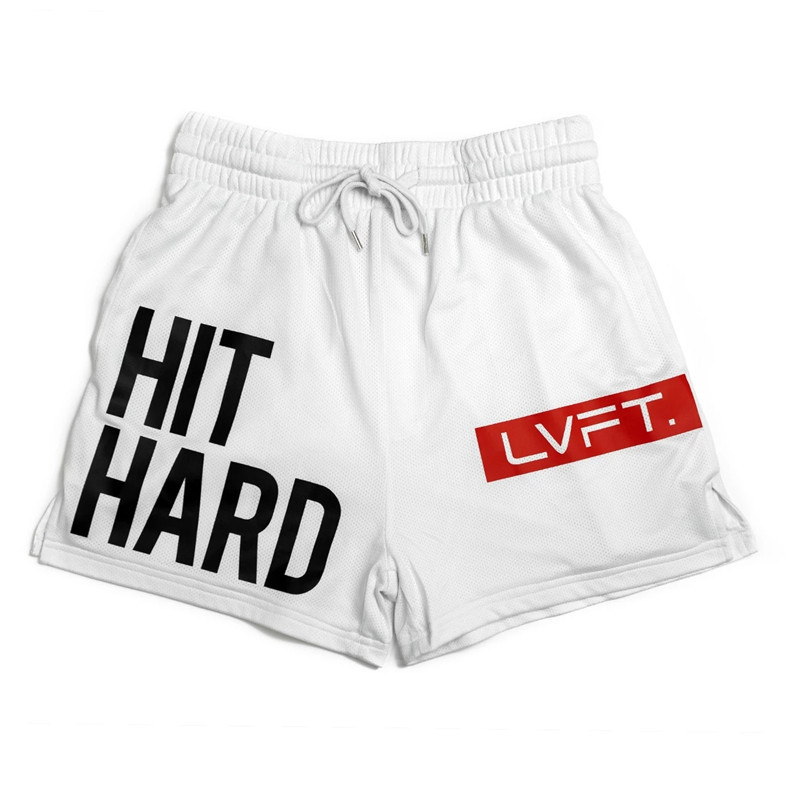 Muscle fitness hot sports three-point fitness pants men's quick-drying breathable pants summer running training shorts