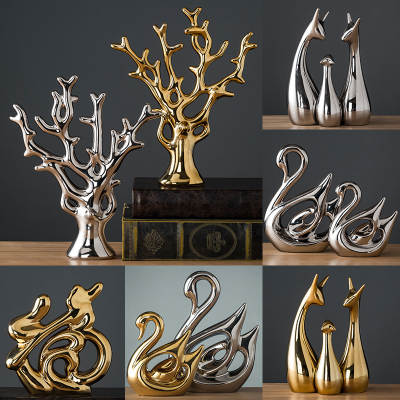 Home Decorations Crafts Small Ornaments Family Room Living Room Wine Cabinet Fashion Decoration Creative Electroplating Fortune Tree