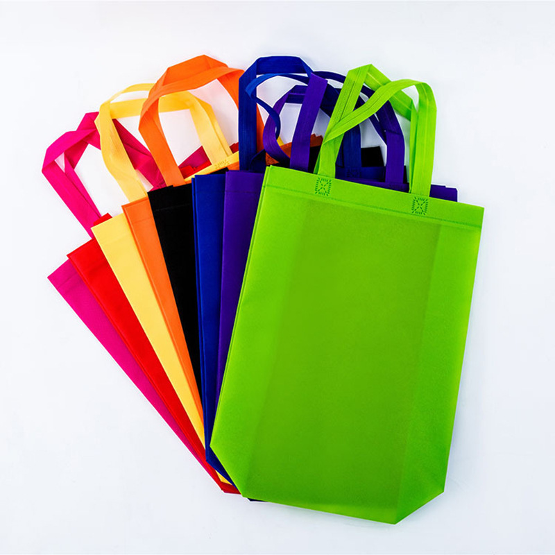  environmental protection handbag shopping bag vest bag advertising bag color film logo non-woven bag spot