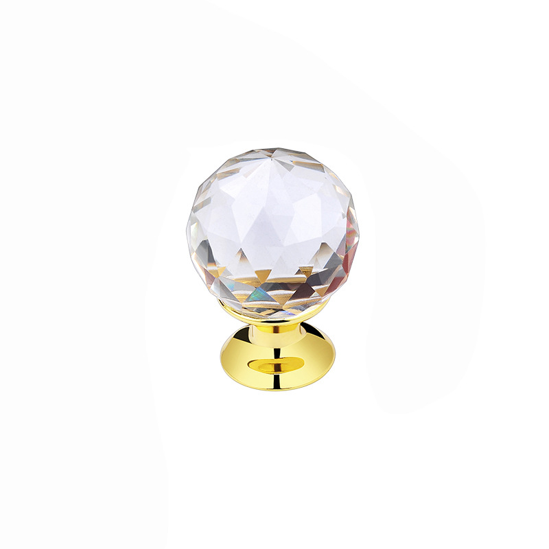 Crystal Ball Handle Light Luxury Crystal Ball Glass Handle European Style Modern Cabinet Drawer Wardrobe Bathroom Door Handle