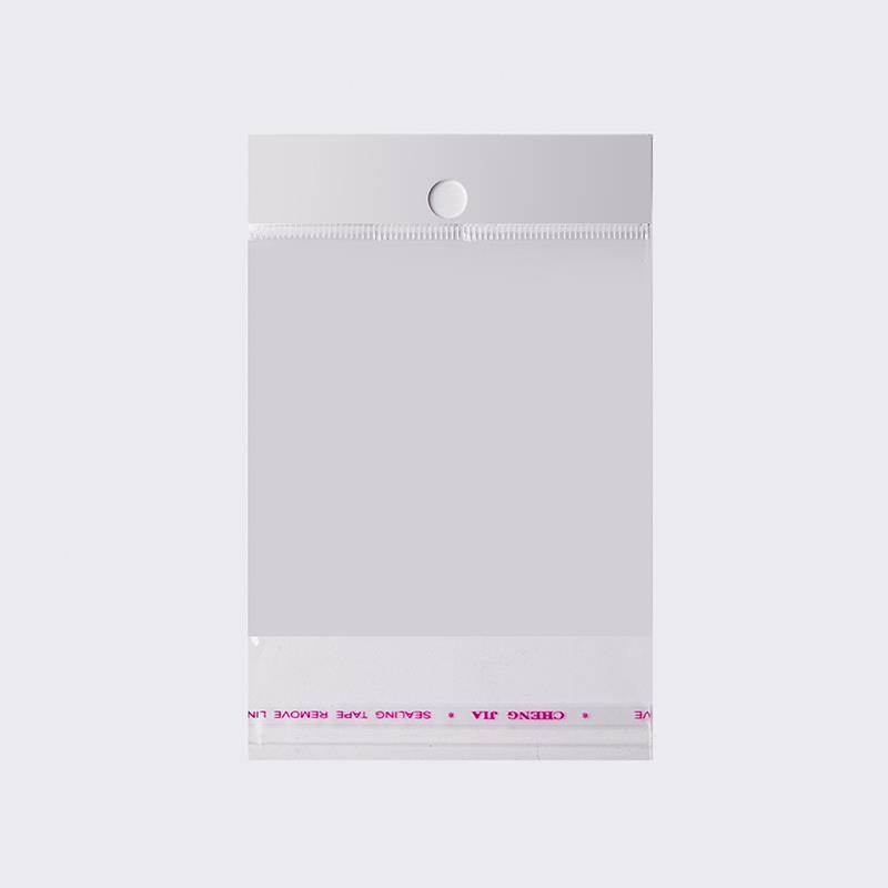 Opp bag aircraft hole round hole pearl film card head bag hanging hole bag transparent plastic bag self-adhesive bag printing logo