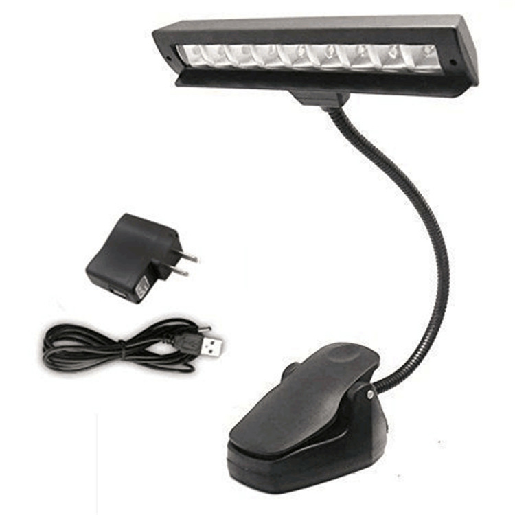 Spectrum clip lamp double head reading lamp lithium piano music score lamp charging music lighting lamp LED eye protection