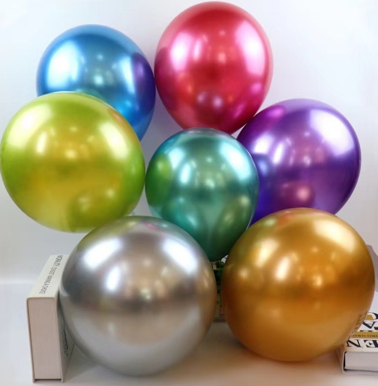 Factory wholesale 5 inch metal balloon net red birthday balloon wedding party wedding room decoration Chrome balloon