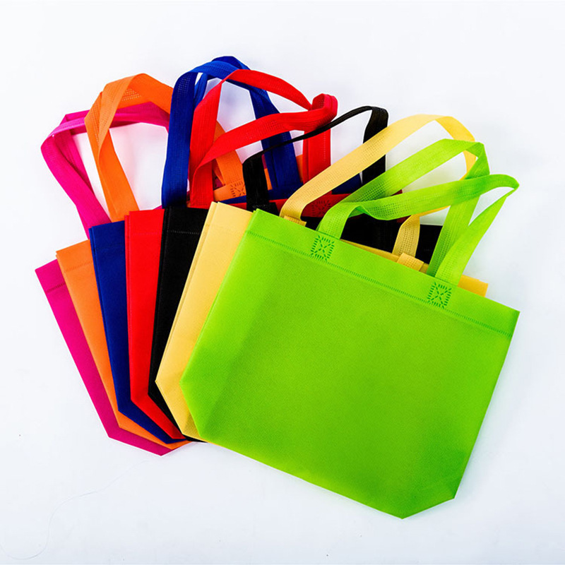  environmental protection handbag shopping bag vest bag advertising bag color film logo non-woven bag spot