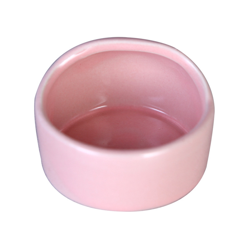 Cross-border hamster food bowl parrot Golden Bear candy color oblique mouth food bowl small pet feeder wholesale ceramic hamster Bowl