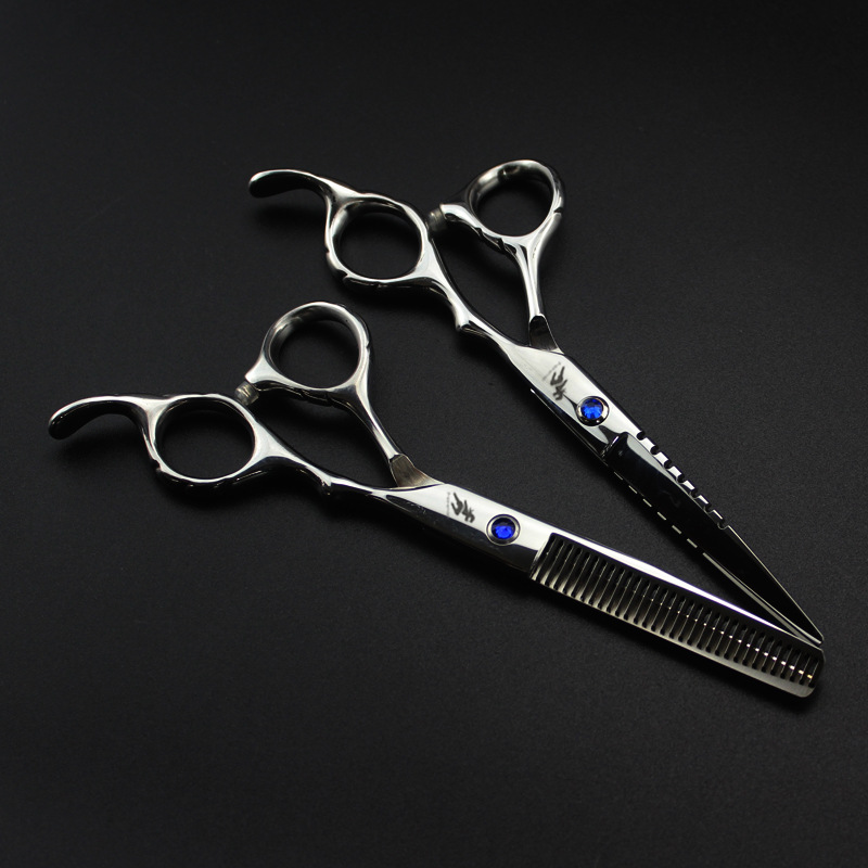 6.0 Freelander Cutter Head with Toothed Hairdressing Scissors Barber Scissors Flat Scissors Tooth Scissors Thin Scissors 04-6