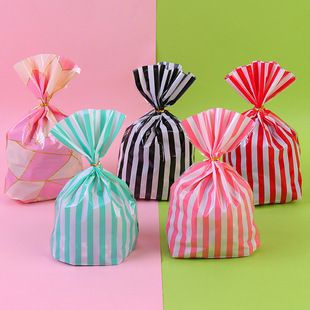 Korean color printing vertical strip snowflake crisp nougat cookies bread toast bag leisure baking food packaging bag