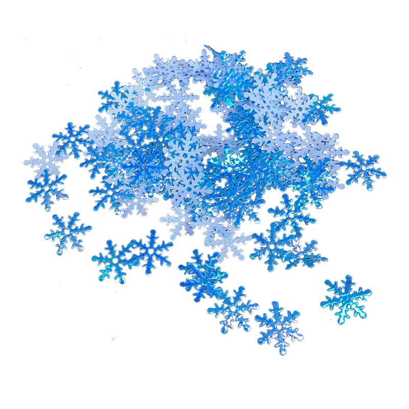 Christmas Holiday Snowflake Christmas tree decoration wedding party ice and snow throwing confetti diy handmade Christmas decoration_voghion.com