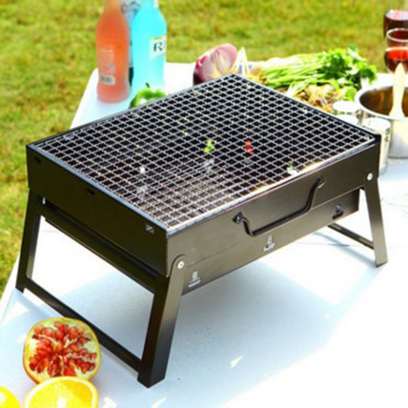Folding barbecue grill grill outdoor portable barbecue grill household charcoal carbon grill BBQ factory direct sale